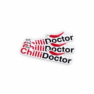 Bílá nálepka The ChilliDoctor