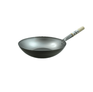 Pánev wok ocelová - ploché dno 35cm