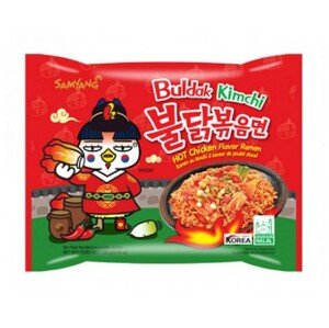 Samyang instantní smažené nudle Hot Chicken Kimchi Ramen 140g