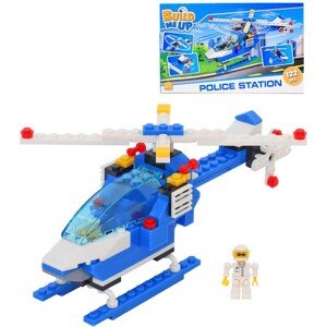 Stavebnice BuildMeUP Policejní Helikoptéra 122 dílků