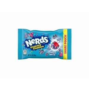Nerds Gummy Clusters žvýkací bonbony ve skořápce s příchutí modrých malin 85 g