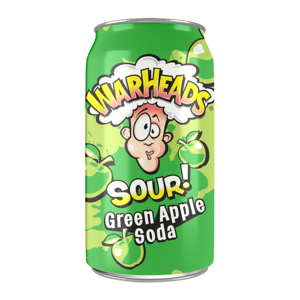 Warheads Sour Green Apple Soda - (355ml)