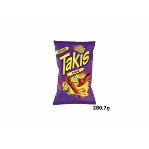 TAKIS FUEGO HOT CHILLI PEPPER&LIME TORTILA CHIPS 280G MEX